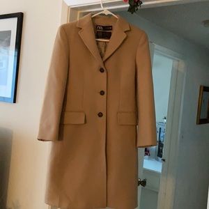 Zara wool blend coat in light camel